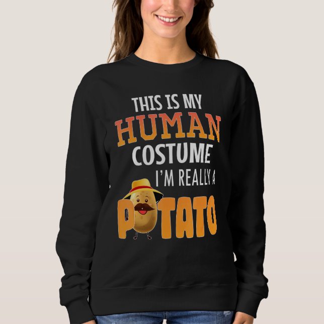 Ich bin wirklich ein Kartoffelkostüm pflanzliche L Sweatshirt (Vorderseite)