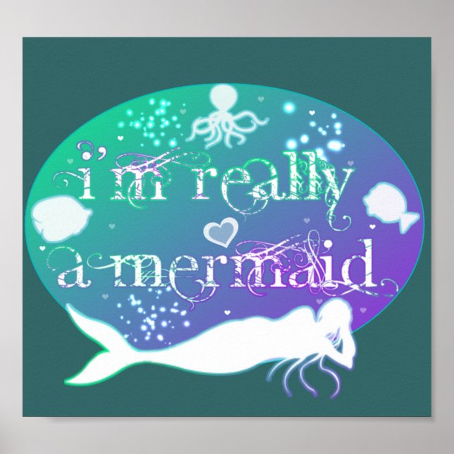 Ich bin wirklich ein Meerjungfrauposter Poster (Vorne)