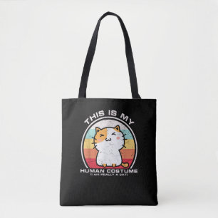 Ich bin wirklich eine Katze, lustige menschliche K Tasche