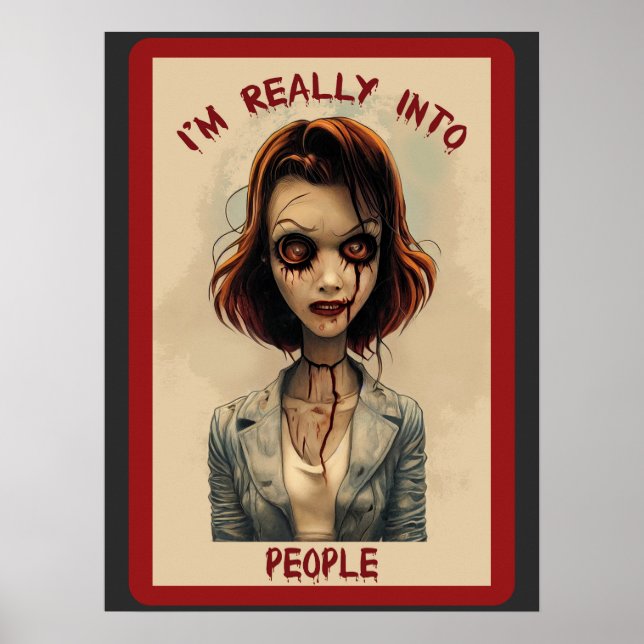 Ich "bin wirklich in Menschen Zombie Poster (Vorne)