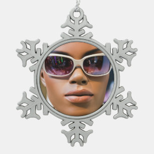 Ich bin wirklich schön schneeflocken Zinn-Ornament