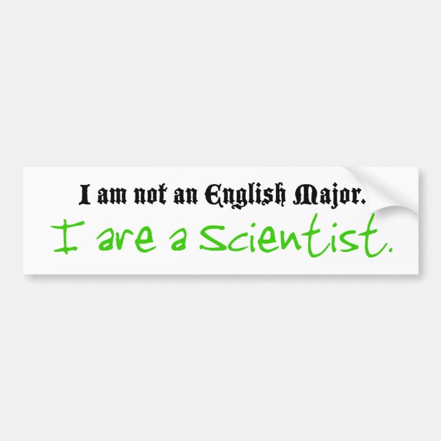 Ich bin Wissenschaftlerin Autoaufkleber (Vorne)
