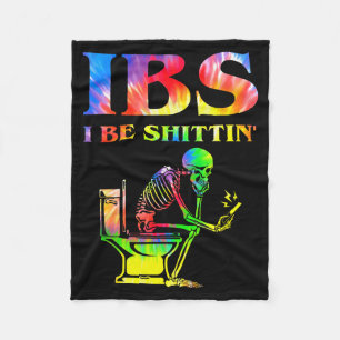 Ich bin witzig Skelett Tie Dye Fleecedecke