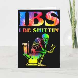 Ich bin witzig Skelett Tie Dye  Karte