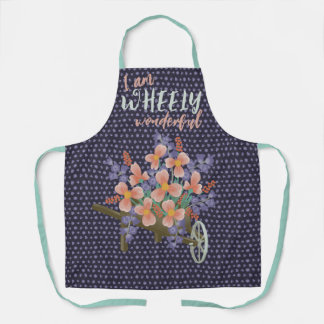 "Ich bin wohl wunderbar" Punny Floral Schürze