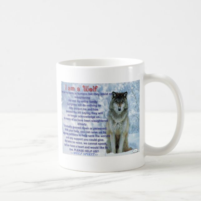 ICH BIN WOLF KAFFEETASSE (Rechts)