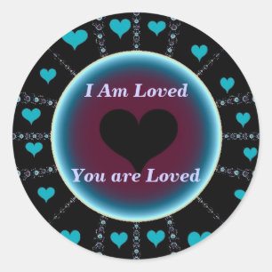 Ich bin-You'be love_ Sticker_by Elenne Runder Aufkleber