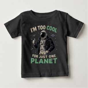Ich bin zu cool für nur einen Planeten Baby T-shirt