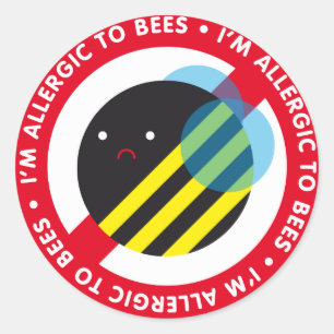 Ich bin zu den Bienen allergisch! Runder Aufkleber