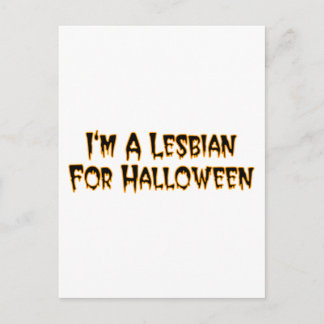 Ich bin zu Halloween Lesbisch Postkarte
