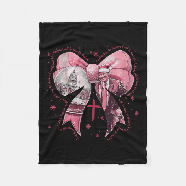 Ich bin zu Weihnachten Zuhause Fleecedecke (Vorderseite)