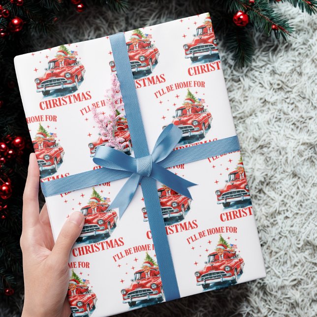 Ich bin zu Weihnachten Zuhause Geschenkpapier (Von Creator hochgeladen)