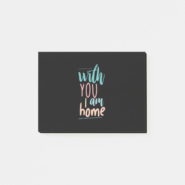 Ich bin Zuhause. Post-it Klebezettel (Vorderseite)