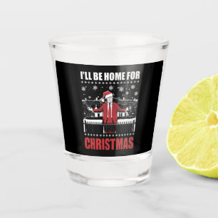 Ich bin Zuhause zu Weihnachten Trump 47. Präsident Schnapsglas