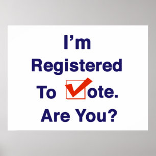 Ich bin zur Abstimmung 2024 registriert Poster