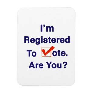 Ich bin zur Abstimmung 2026 registriert Magnet