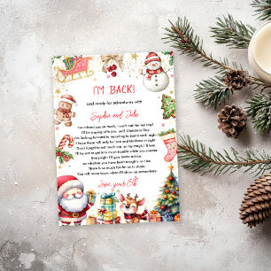 Ich bin zurück Ankunftsbrief Rückkehr Weihnachten Einladung