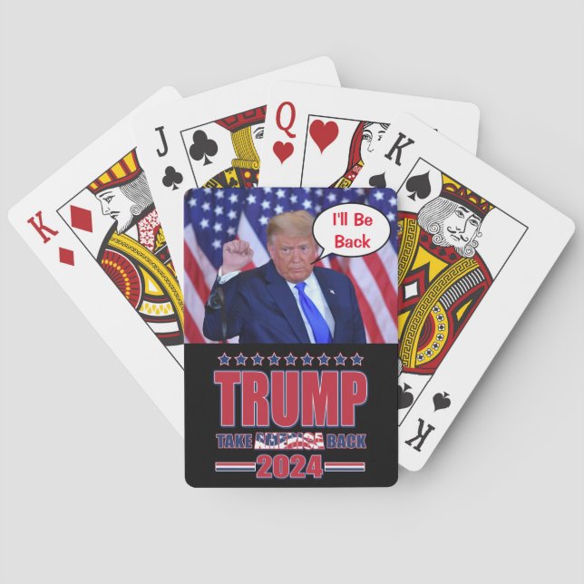 Ich bin zurück zu Trump 2024 Spielkarten (Rückseite)