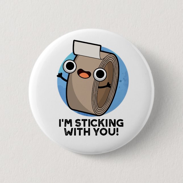 Ich bleibe bei deinem lustigen Dukteppich Button (Vorderseite)