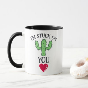 "Ich bleibe bei dir" Cactus Zitat Tasse