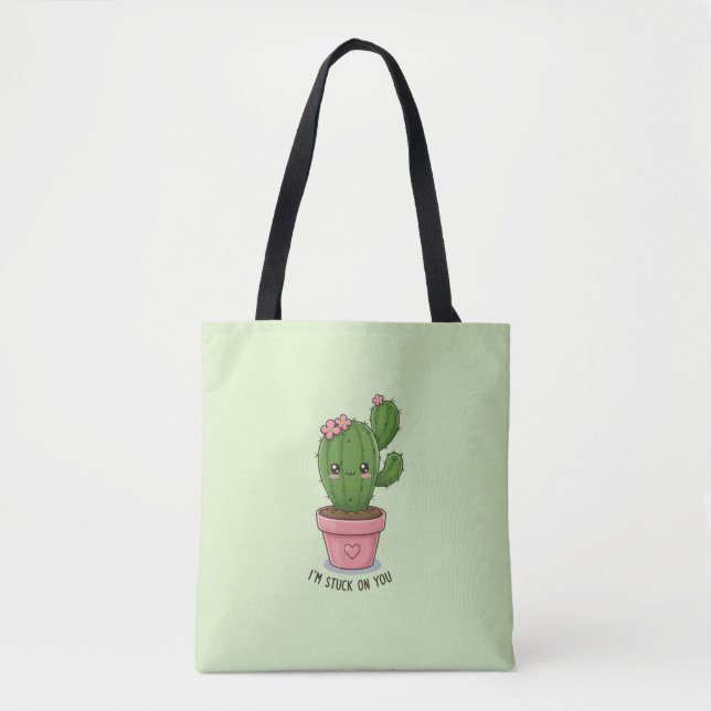 Ich bleibe bei dir: Niedlicher Valentinstag Tasche (Vorderseite)