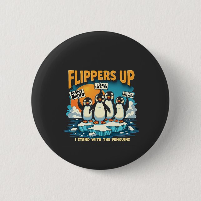 Ich bleibe bei Pinguinen Button (Vorderseite)