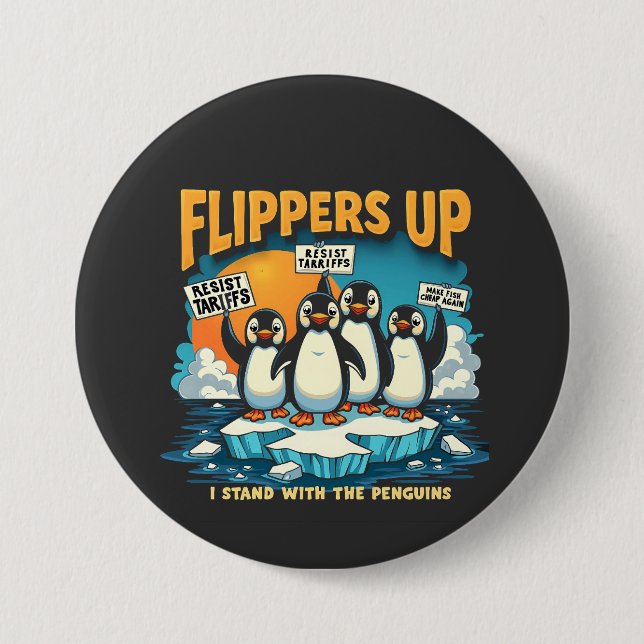 Ich bleibe bei Pinguinen Button (Vorderseite)