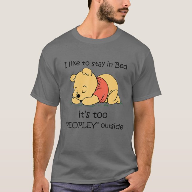 Ich Bleibe gerne im Bett, es ist zu Leute draußen T-Shirt (Vorderseite)