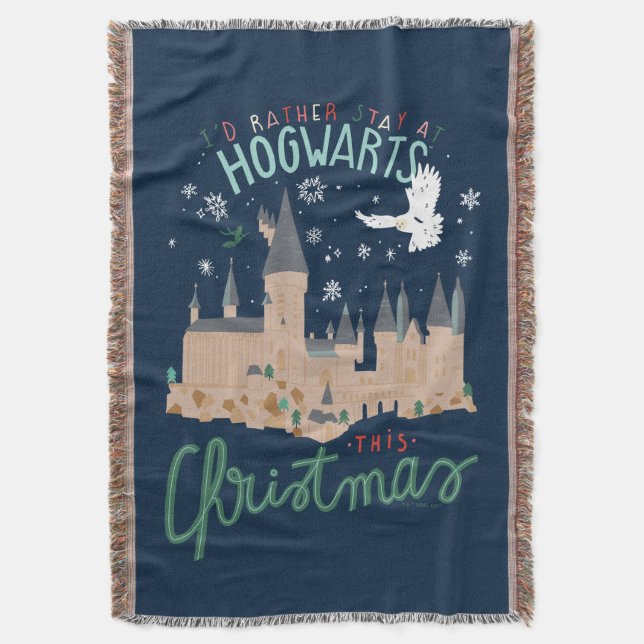 Ich Bleibe lieber zu Weihnachten auf Hogwarts Decke (Vorderseite Vertikal)