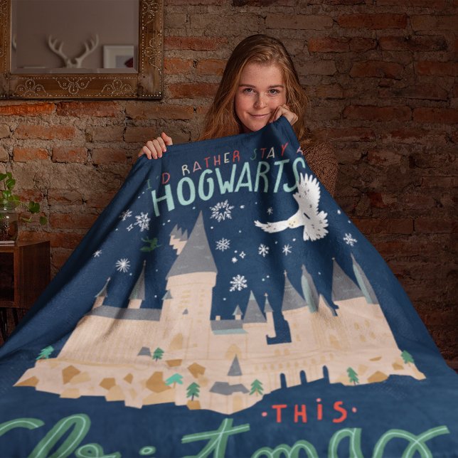 Ich Bleibe lieber zu Weihnachten auf Hogwarts Fleecedecke (Person under blanket)