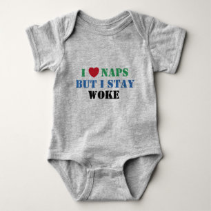 Ich bleibe weckte (BLM zurück) Baby Strampler