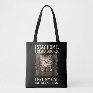 Ich bleibe zu Hause Ich lese Bücher Ich streichle Tasche