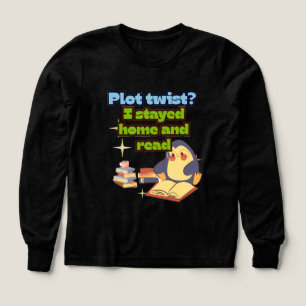 Ich blieb zu Hause und las Penguin Pullover Cozy B