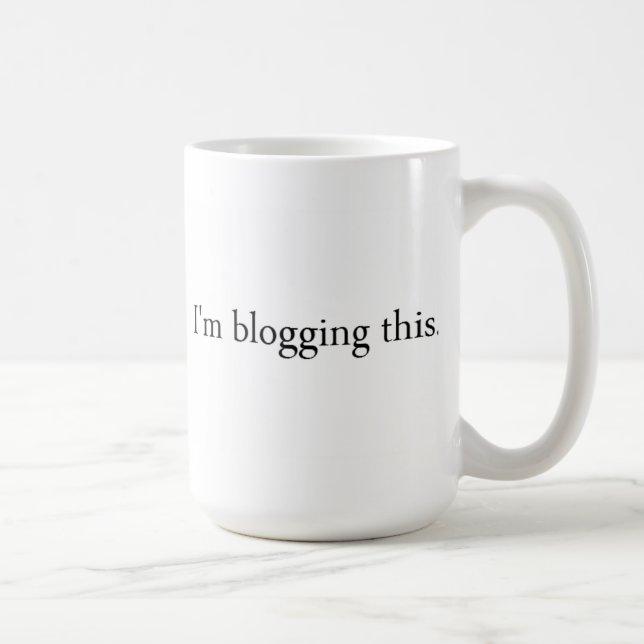 Ich blogging diese Tasse (Rechts)