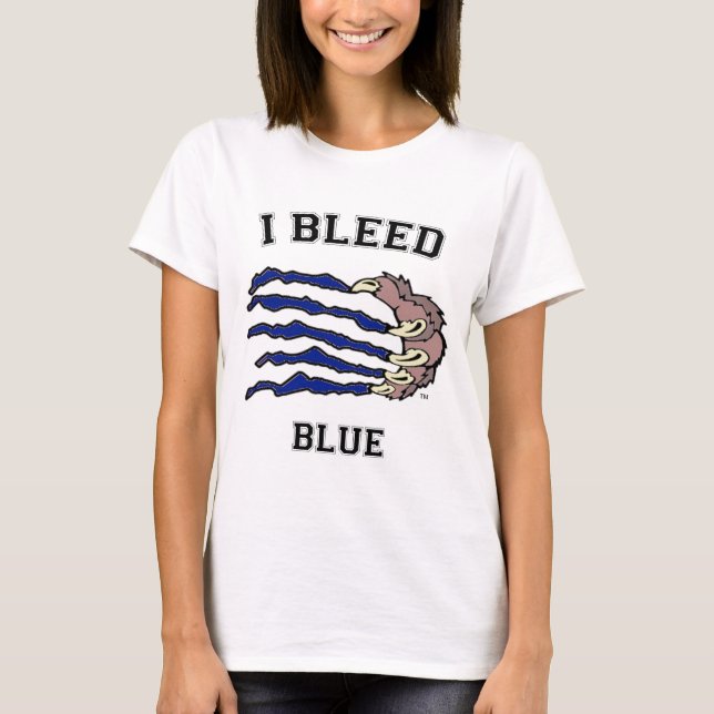 Ich blute blauen Greifer T-Shirt (Vorderseite)