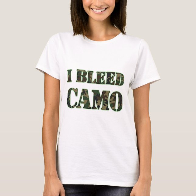 Ich blute Camouflage T-Shirt (Vorderseite)