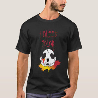 Ich blute Farbschädel-Entwurf T-Shirt