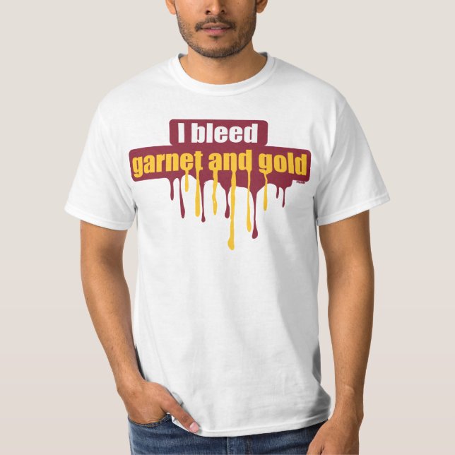 Ich blute Granat und Gold… T-Shirt (Vorderseite)