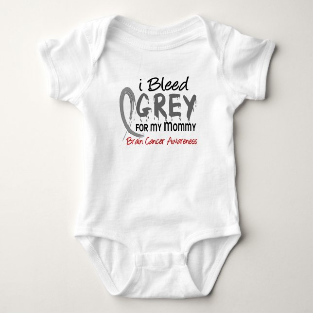 Ich blute Grau für meinen Mama-Hirntumor Baby Strampler (Vorderseite)