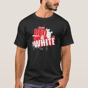 Ich blute roten u. weißen Schmutz T-Shirt