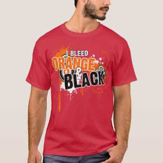 Ich blutete Orange und Schwarz T-Shirt