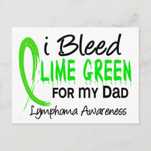 Ich blutete Zitronengrün für meinen Vater Lymphom Postkarte