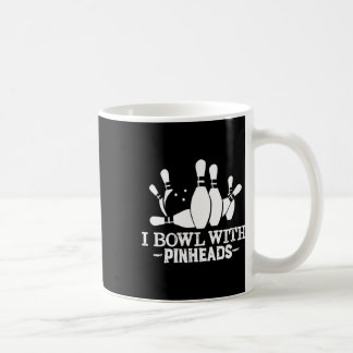 Ich bowl mit Button-Köpfen Funny Bowling Bekleidun Kaffeetasse