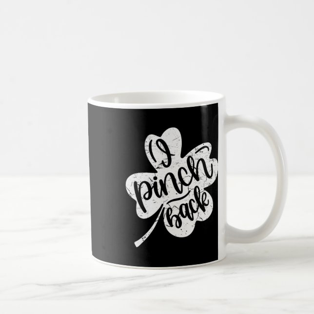 Ich boxe Ck Lustiger St. Patrick's Day Ich kneife  Kaffeetasse (Rechts)