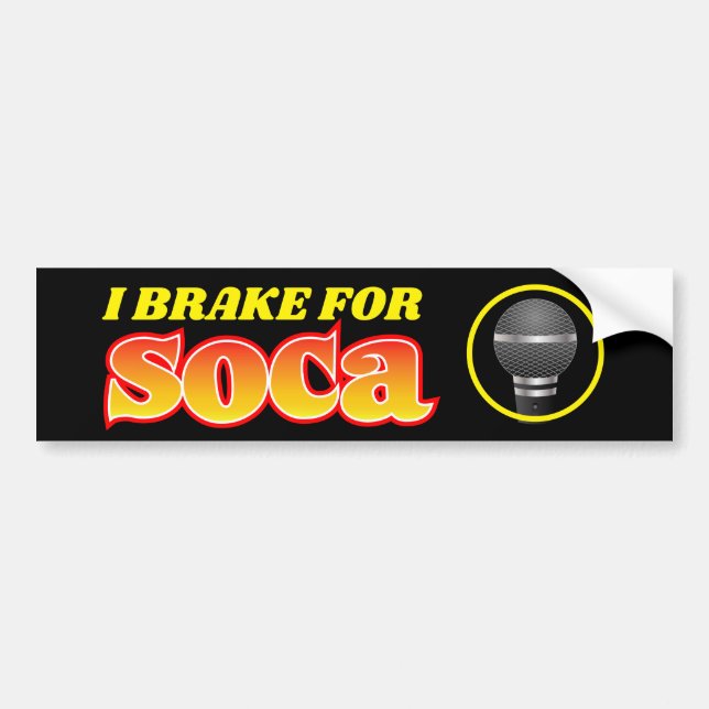 ICH BRAKE FÜR SOCA AUTOAUFKLEBER (Vorne)