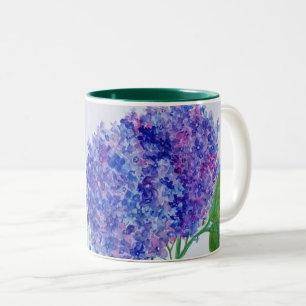 Ich brauche Blumen, Kaffee, Tee Zweifarbige Tasse