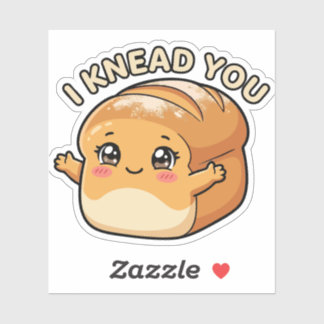Ich brauche ein Du – Kawaii Brot Aufkleber