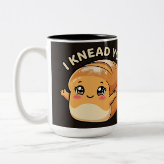 Ich brauche ein Du – Kawaii Brot Zweifarbige Tasse