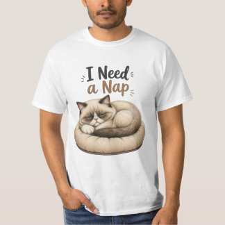 Ich brauche ein Nickerchen – Grumpy Cat Sammlung T-Shirt