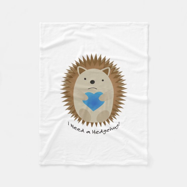 Ich brauche einen Hedgehug-Igel Fleecedecke (Vorderseite)